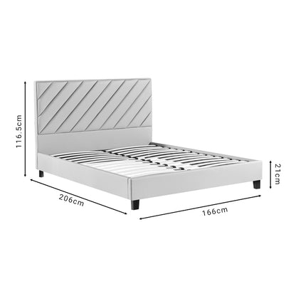 Double bed Franky pakoworld pu beige 160x200cm