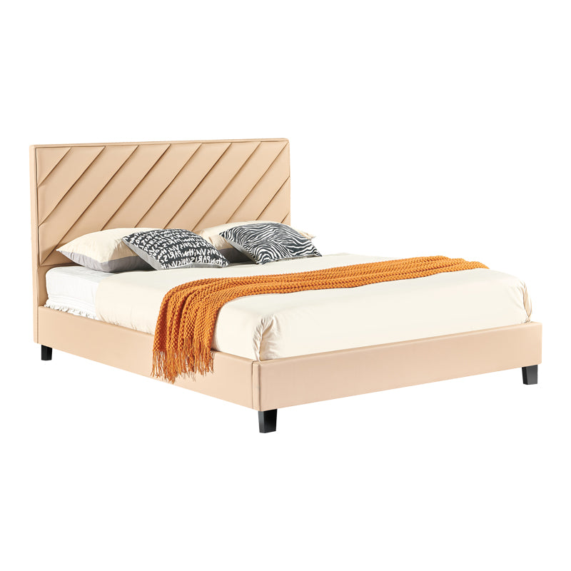 Double bed Franky pakoworld pu beige 160x200cm