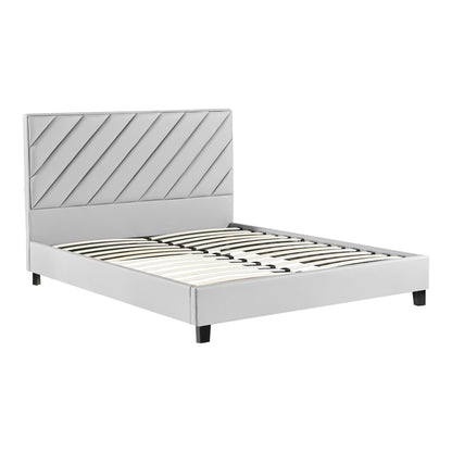 Double bed Franky pakoworld pu gray 160x200cm