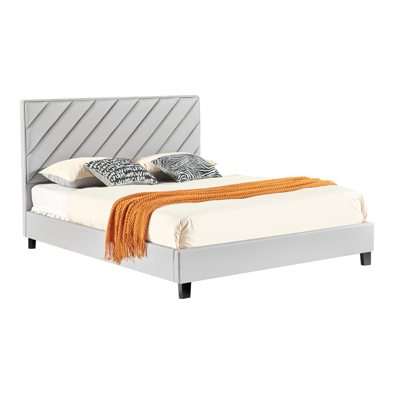 Double bed Franky pakoworld pu gray 160x200cm