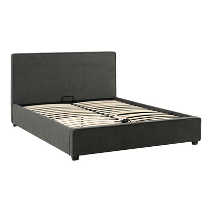 Double bed Bedkapakoworld dark grey fabric 160x200cm