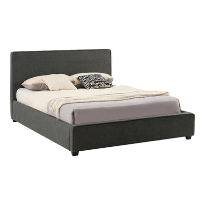 Double bed Bedkapakoworld dark grey fabric 160x200cm