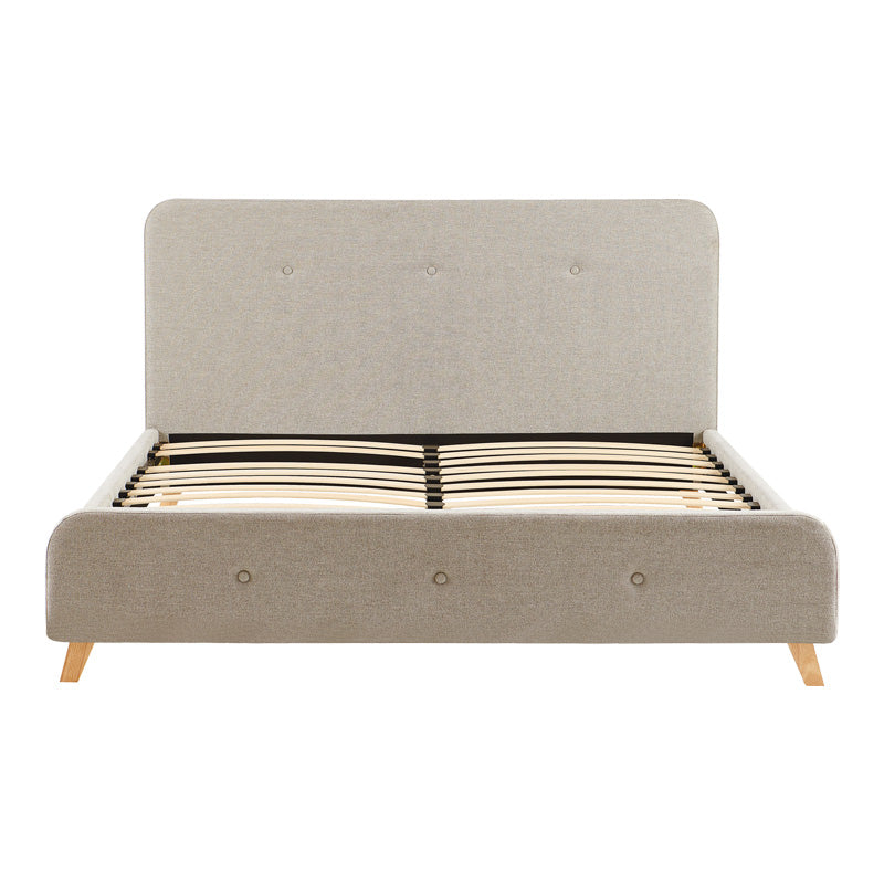 Double bed Restel grey-beige fabric 160x200cm