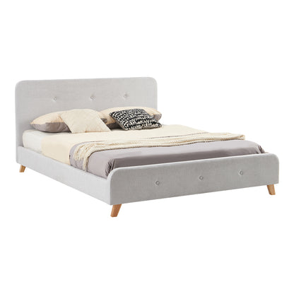 Double bed Restel grey fabric 160x200cm