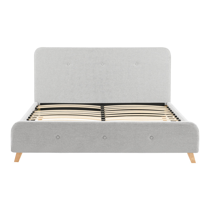 Double bed Restel grey fabric 160x200cm
