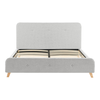 Double bed Restel grey fabric 160x200cm