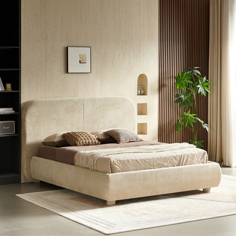 Bed Salena beige fabric 160x200cm