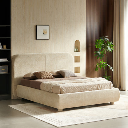Bed Salena beige fabric 160x200cm