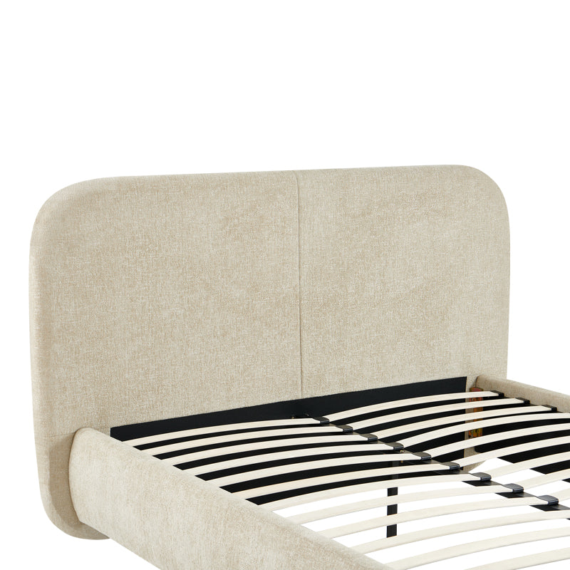 Bed Salena beige fabric 160x200cm