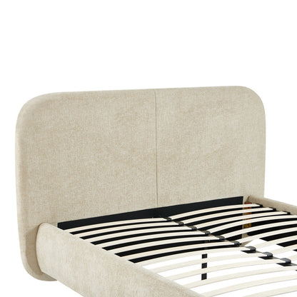 Bed Salena beige fabric 160x200cm