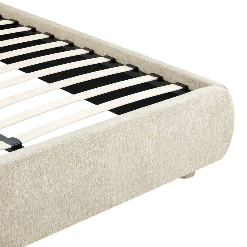 Bed Salena beige fabric 160x200cm