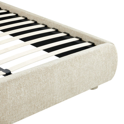Bed Salena beige fabric 160x200cm