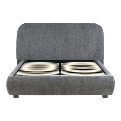 Bed Salena dark grey fabric 160x200cm