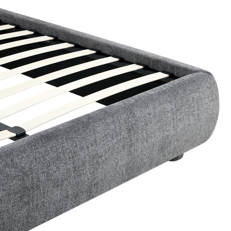 Bed Salena dark grey fabric 160x200cm
