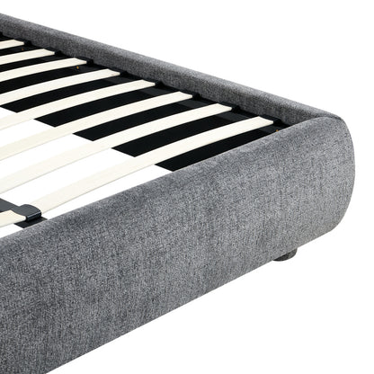 Bed Salena dark grey fabric 160x200cm