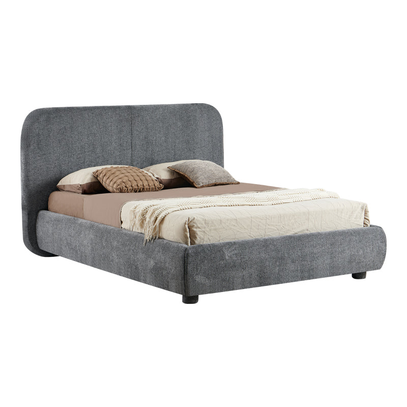 Bed Salena dark grey fabric 160x200cm