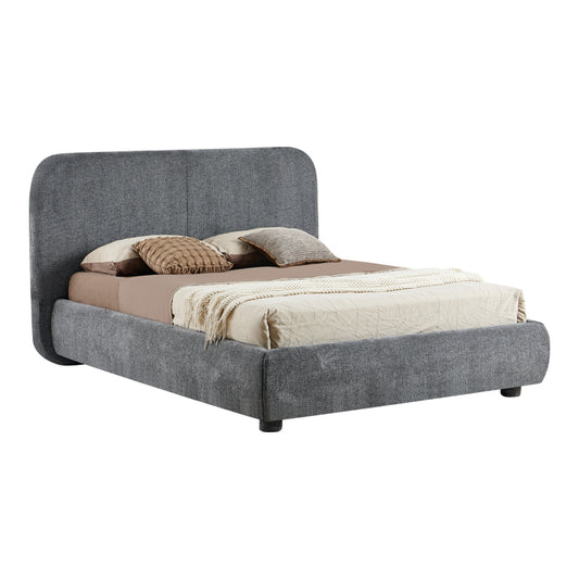 Bed Salena dark grey fabric 160x200cm