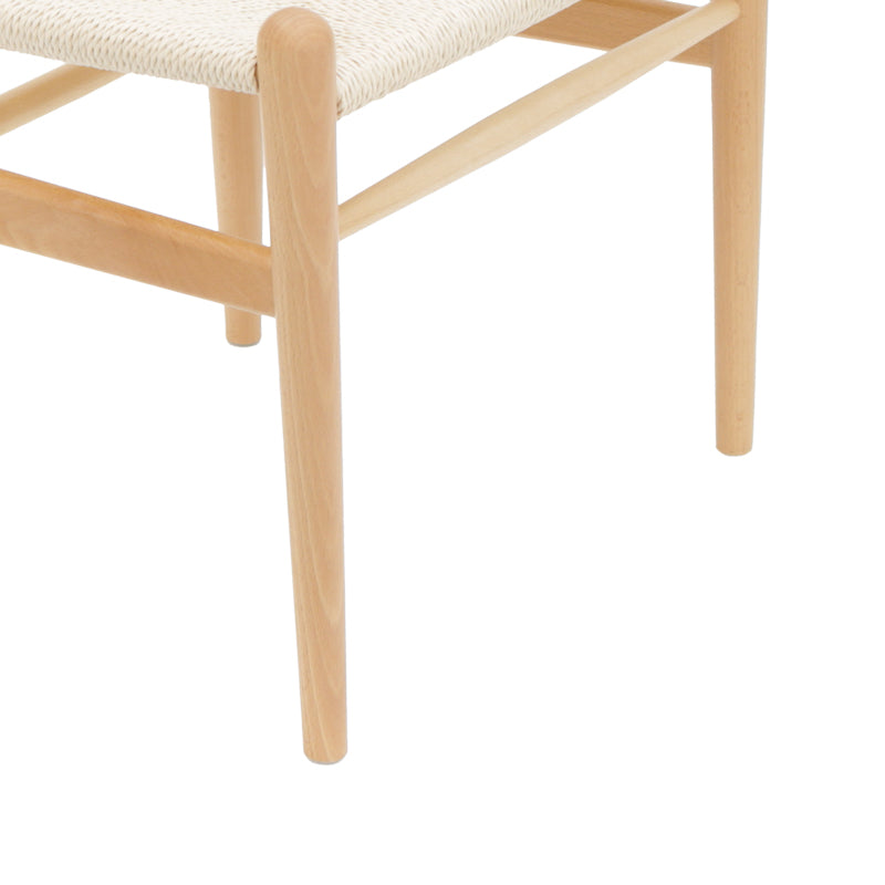 Conan chair pakoworld natural beech wood-seat natural rope 52x46x78cm