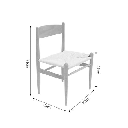 Conan chair pakoworld natural beech wood-seat natural rope 52x46x78cm