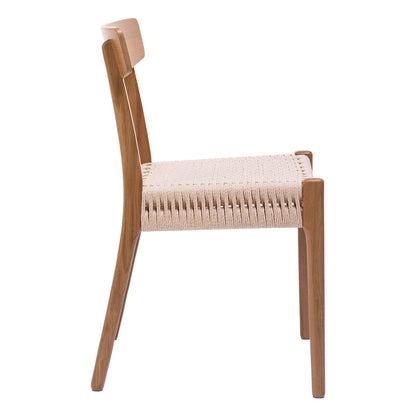 Safal chair pakoworld oak oak wood-seat ecru rope 51x50x78cm