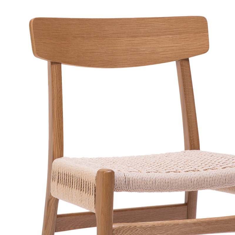 Safal chair pakoworld oak oak wood-seat ecru rope 51x50x78cm