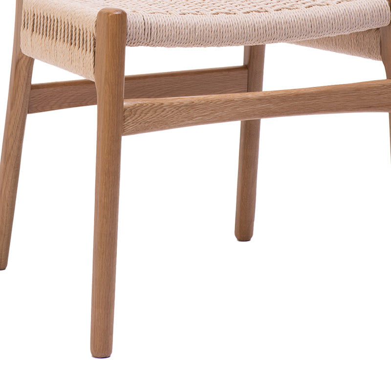 Safal chair pakoworld oak oak wood-seat ecru rope 51x50x78cm