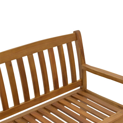 Two-seater bench Jerdu pakoworld natural acacia wood 120x61x87cm