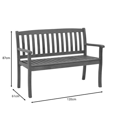 Two-seater bench Jerdu pakoworld natural acacia wood 120x61x87cm