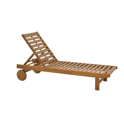 Sunlounger Weylar pakoworld acacia wood natural 60x193x30