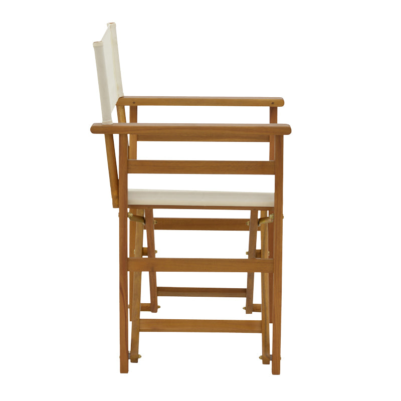 Director armchair Bistrual pakoworld acacia wood natural-white cloth