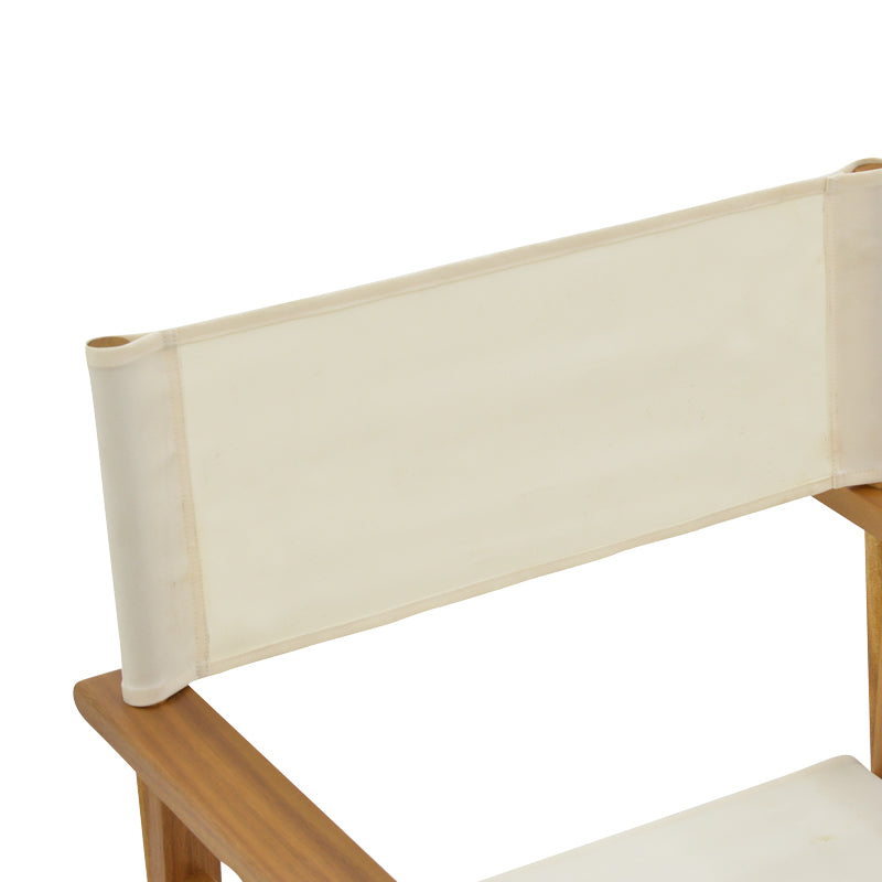 Director armchair Bistrual pakoworld acacia wood natural-white cloth