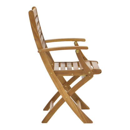 Gorpo pakoworld folding armchair natural acacia wood 57x59x93cm