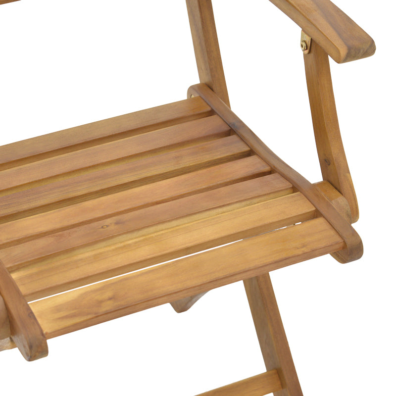 Gorpo pakoworld folding armchair natural acacia wood 57x59x93cm