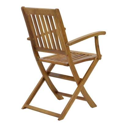 Joter pakoworld folding armchair natural acacia wood 53x60x90cm