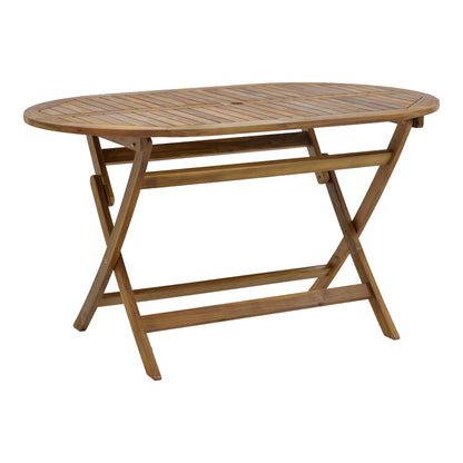 Falov pakoworld folding table natural solid acacia wood 130x80x72cm