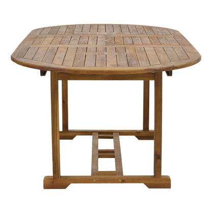 Sopho pakoworld table expandable natural acacia wood 200/150x100x75cm