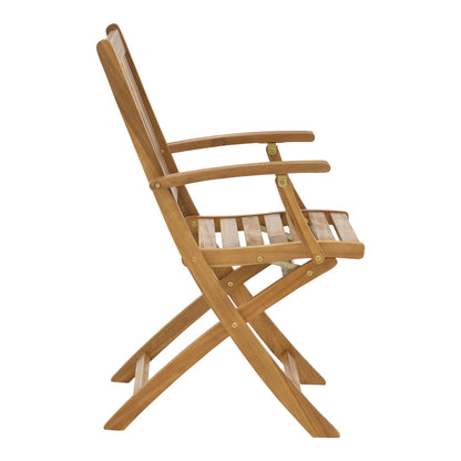 Mobie pakoworld folding armchair natural acacia wood 56x61x89cm