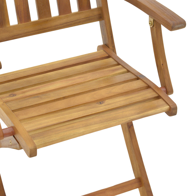 Mobie pakoworld folding armchair natural acacia wood 56x61x89cm