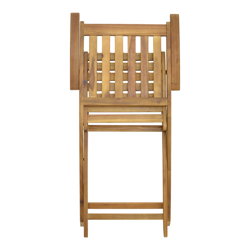 Mobie pakoworld folding armchair natural acacia wood 56x61x89cm