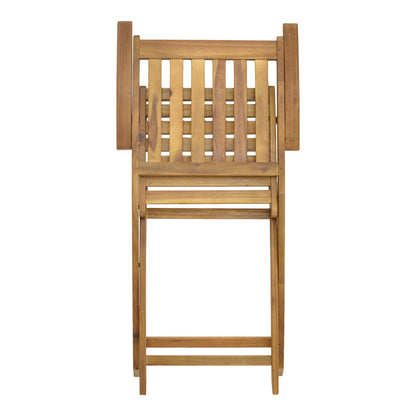 Mobie pakoworld folding armchair natural acacia wood 56x61x89cm