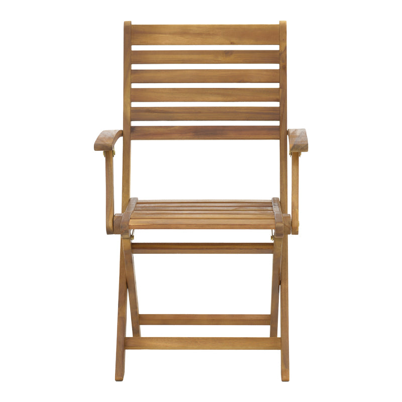 Recofly pakoworld folding armchair natural acacia wood 52x53x85cm