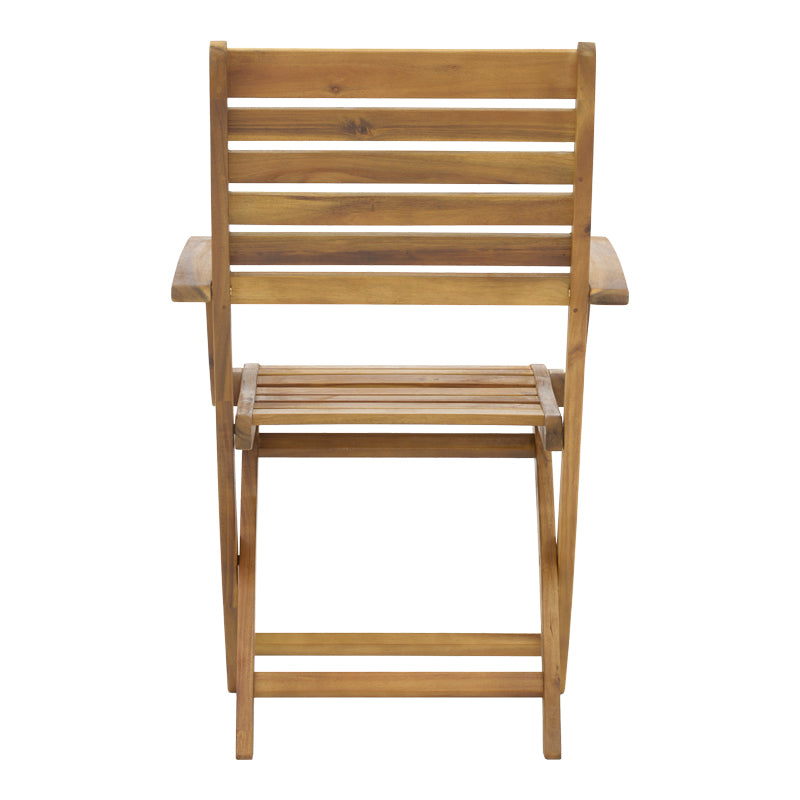 Recofly pakoworld folding armchair natural acacia wood 52x53x85cm