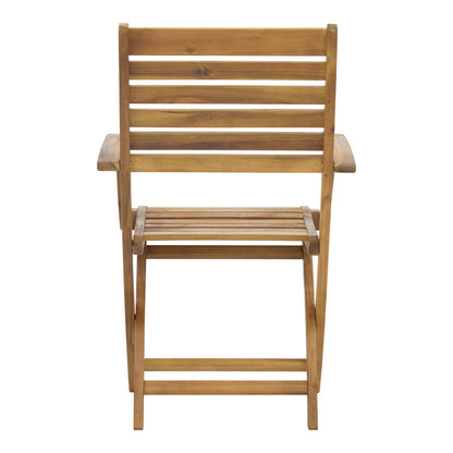 Recofly pakoworld folding armchair natural acacia wood 52x53x85cm