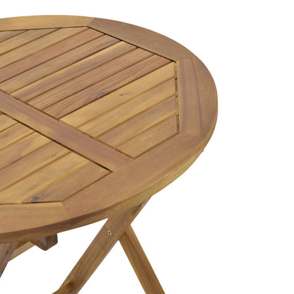 Table Capruva pakoworld folding natural acacia wood D70x74cm