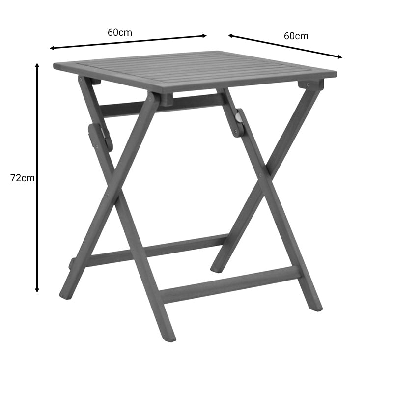 Foldable table Perdu pakoworld natural acacia wood 60x60x72cm