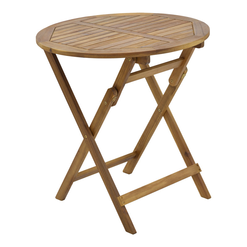 Dining room Bistrual-Carpuva pakoworld set of 3 folding natural solid acacia wood D70x74cm