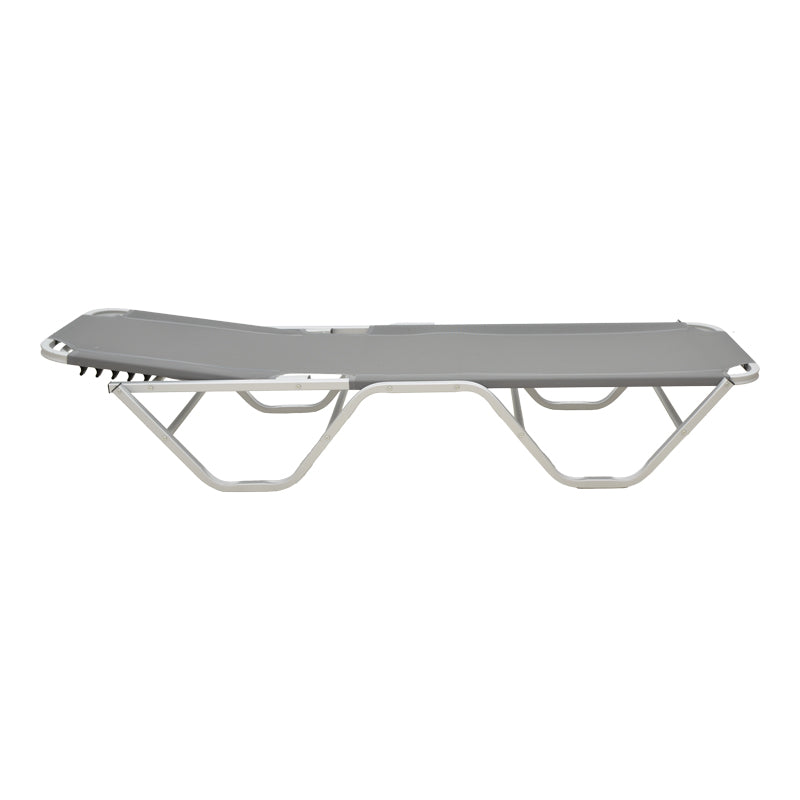 Dessie 5-seater reclining deckchair pakoworld aluminum stackable textilene anthracite 56x188x30cm