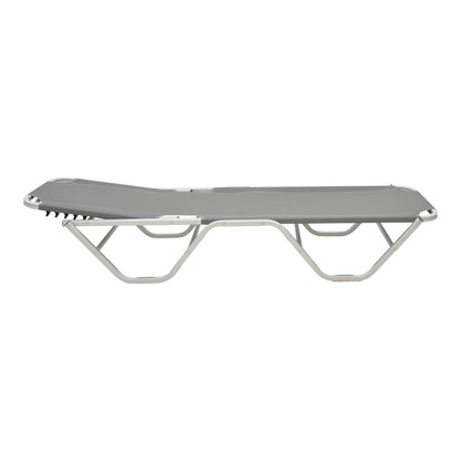 Dessie 5-seater reclining deckchair pakoworld aluminum stackable textilene anthracite 56x188x30cm