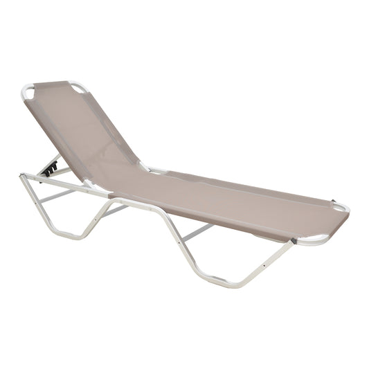 Dessie 5-seater recliner pakoworld aluminum stackable textilene mocha 56x188x30cm