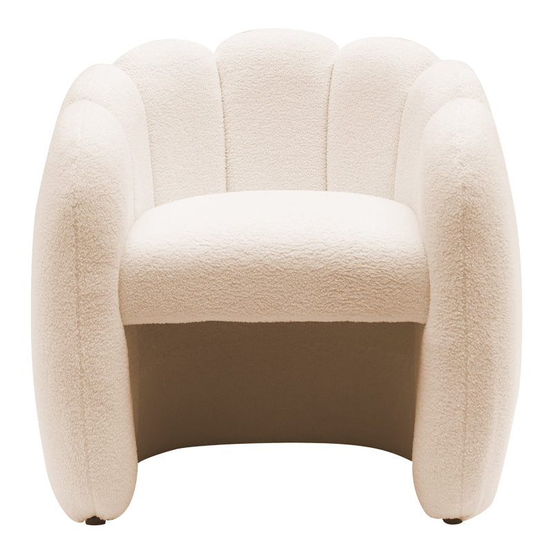 Armchair Lampria pakoworld teddy fabric cream 75x72x75cm